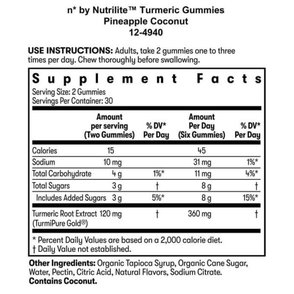 n* by Nutrilite™ Turmeric Gummies Dietary Supplement - Image 2